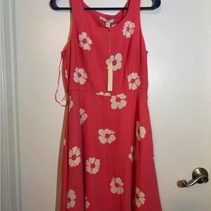 LC Lauren Conrad Pink Floral Sleeveless Dress